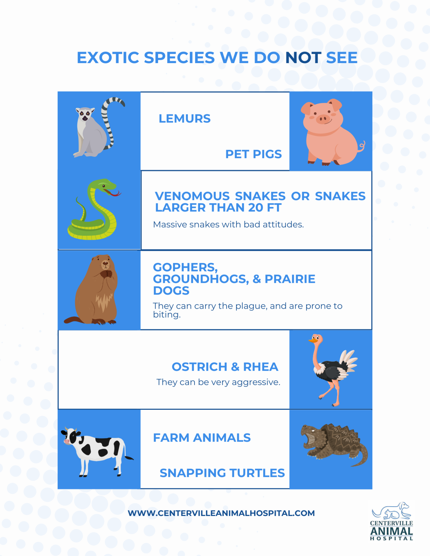 Flyer with list of exotic species they do not see